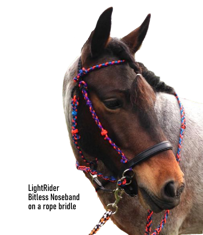 German Rubber Nose Hackamore One Size Bitless Hores Control 
