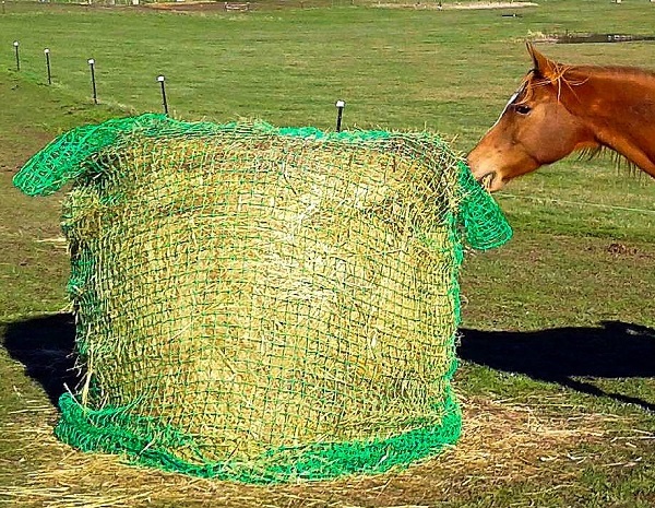 Tech Equestrian Upgraded 4-5mm Thick Round Bale Slow Feed Hay Net 5x4 